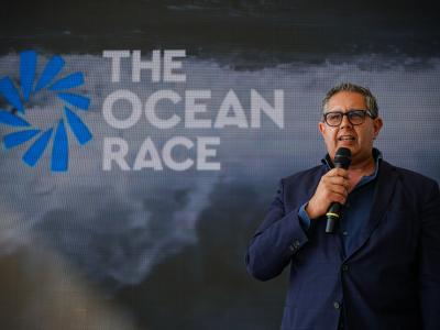  Giovanni Toti, presidente della regione Liguria, in occasione dell'inaugurazione della finale della Ocean Race tenutasi nell'estate 2023 a Genova, Italia.