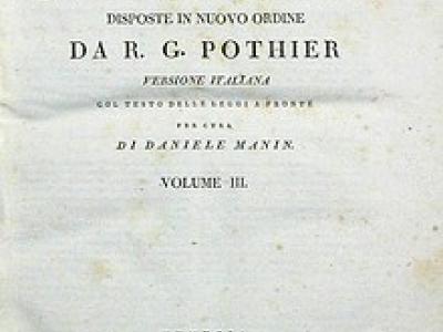 La Rara Traduzione Di D Manin Delle Pandette Di Pothier Filodiritto